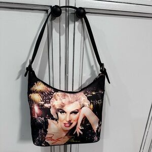 Vintage Beaded Marilyn Monroe rhinestone hand beaded shoulder bag EUC